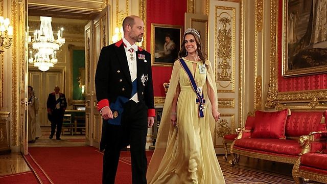 Lady Dianas Tiara: Prinzessin Kate strahlt beim Staatsbankett