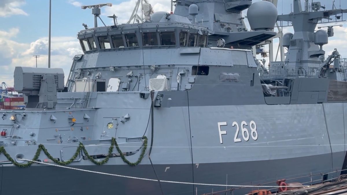Kriegsschiff in Hamburg getauft: Korvette «Augsburg»