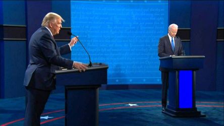 Donald Trump und Joe Biden beim zweiten TV-Duell