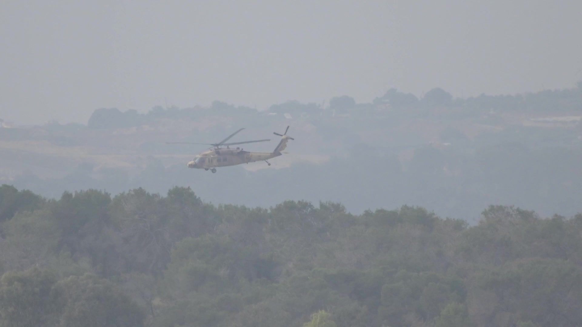Military activity along the Israel-Gaza border on Christmas Day