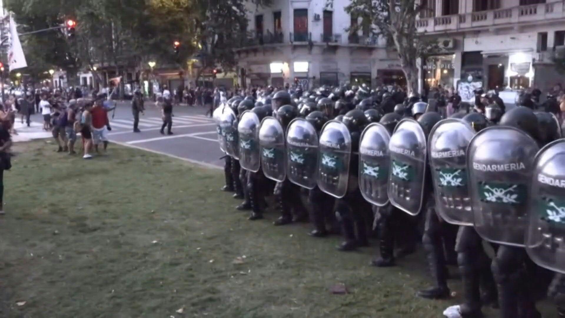 Police use teargas, water cannon to disperse protesters in front of Argentina's Congress