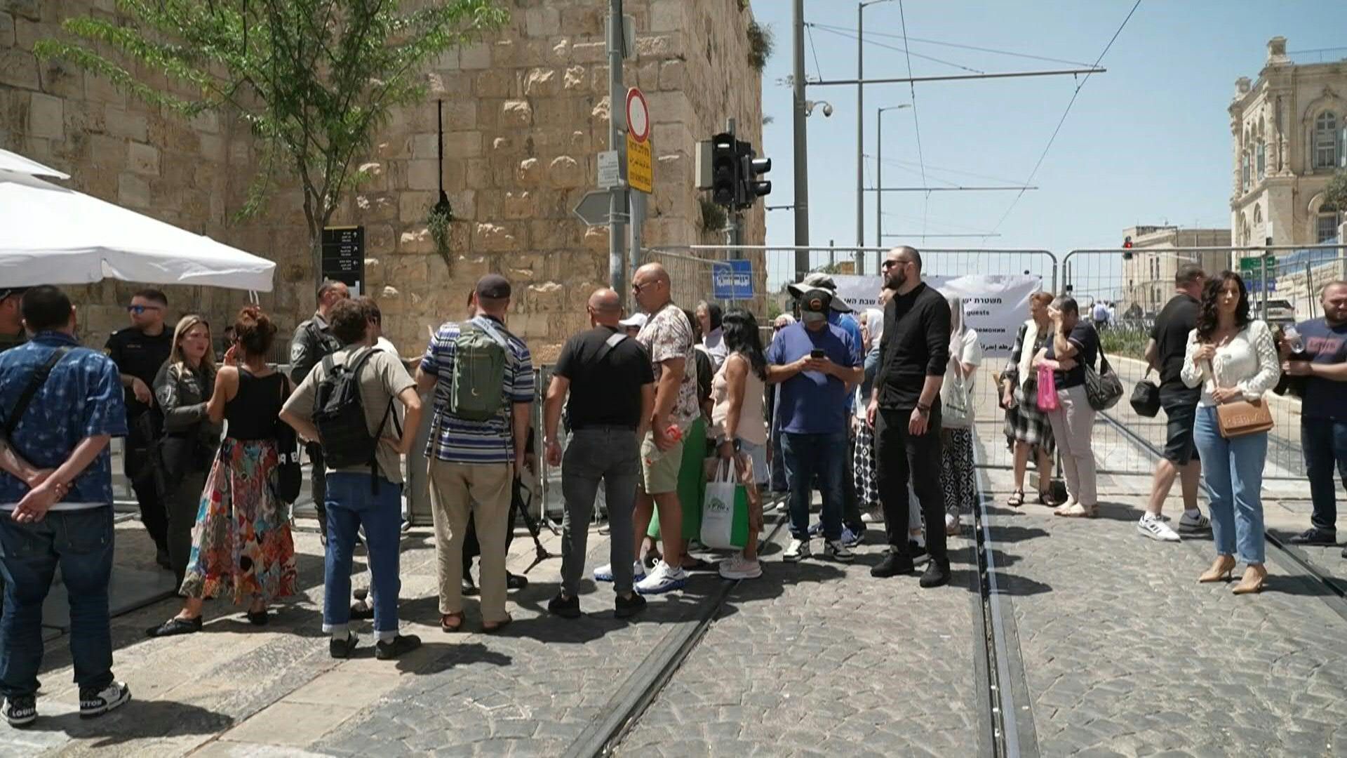 Orthodox Christian gather in Jerusalem for the 'Holy Fire' ceremony