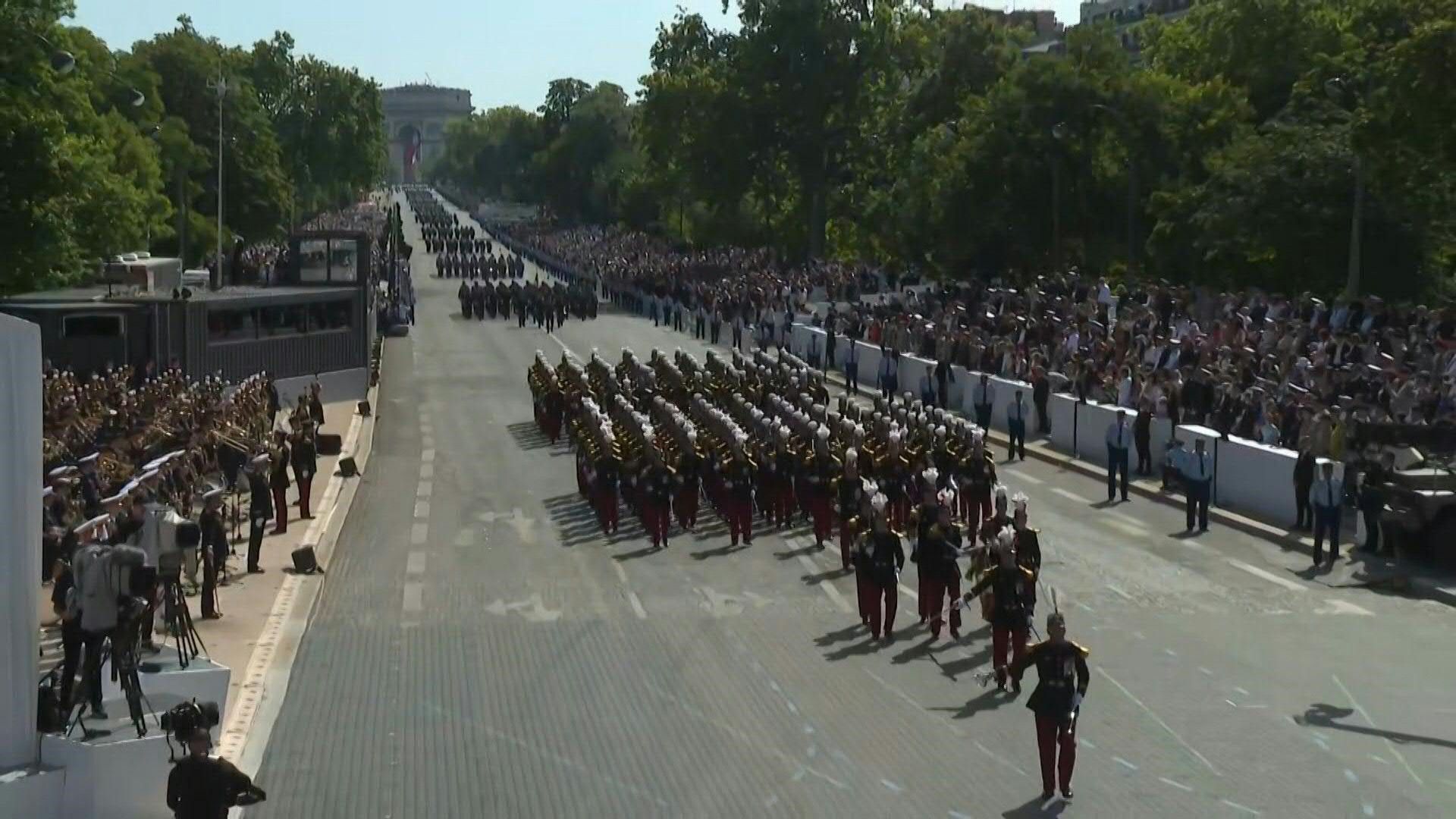 Bastille Day military parade gets underway in Paris