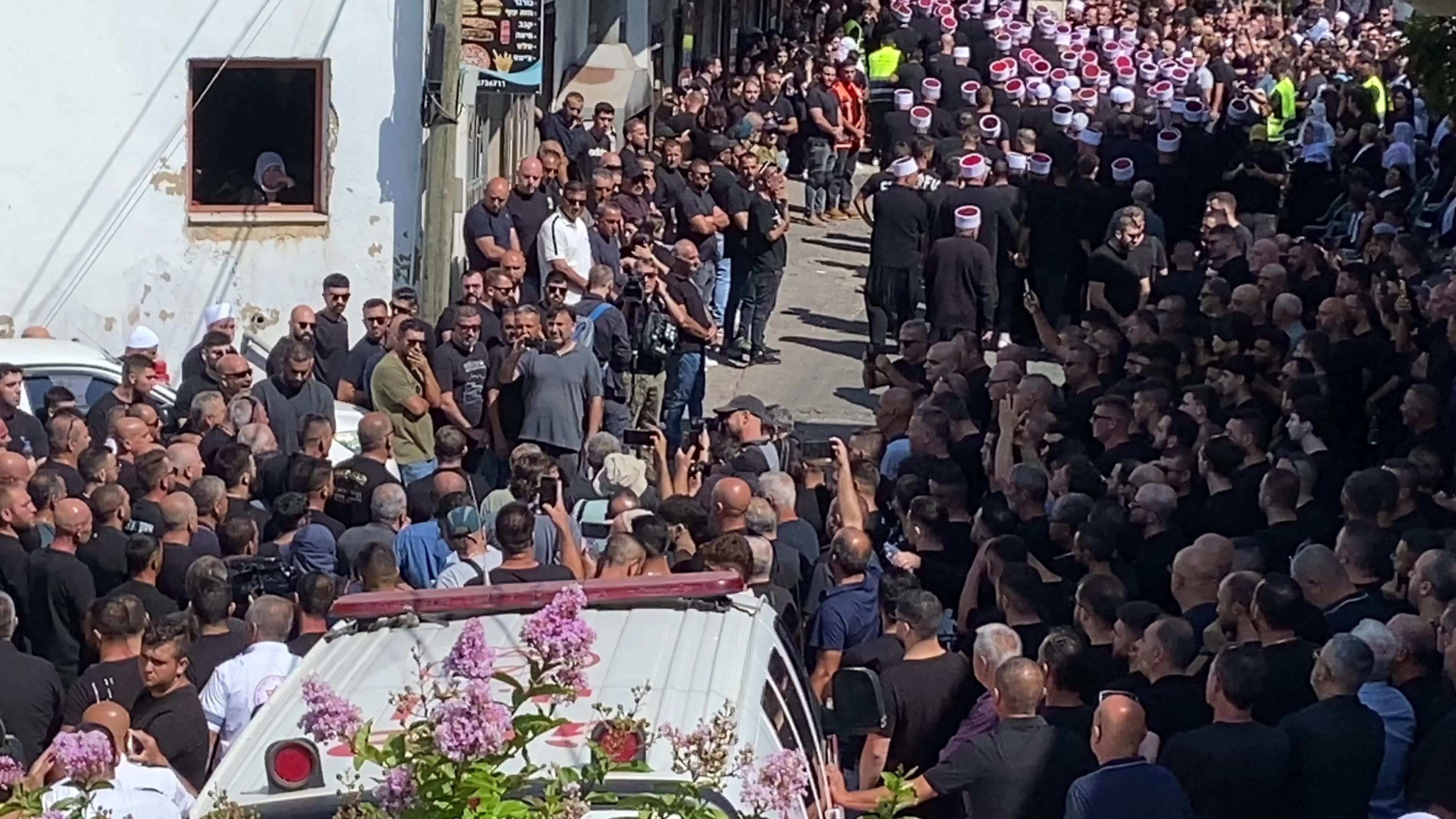 Funeral ceremony after deadly rocket attack on Majdal Shams
