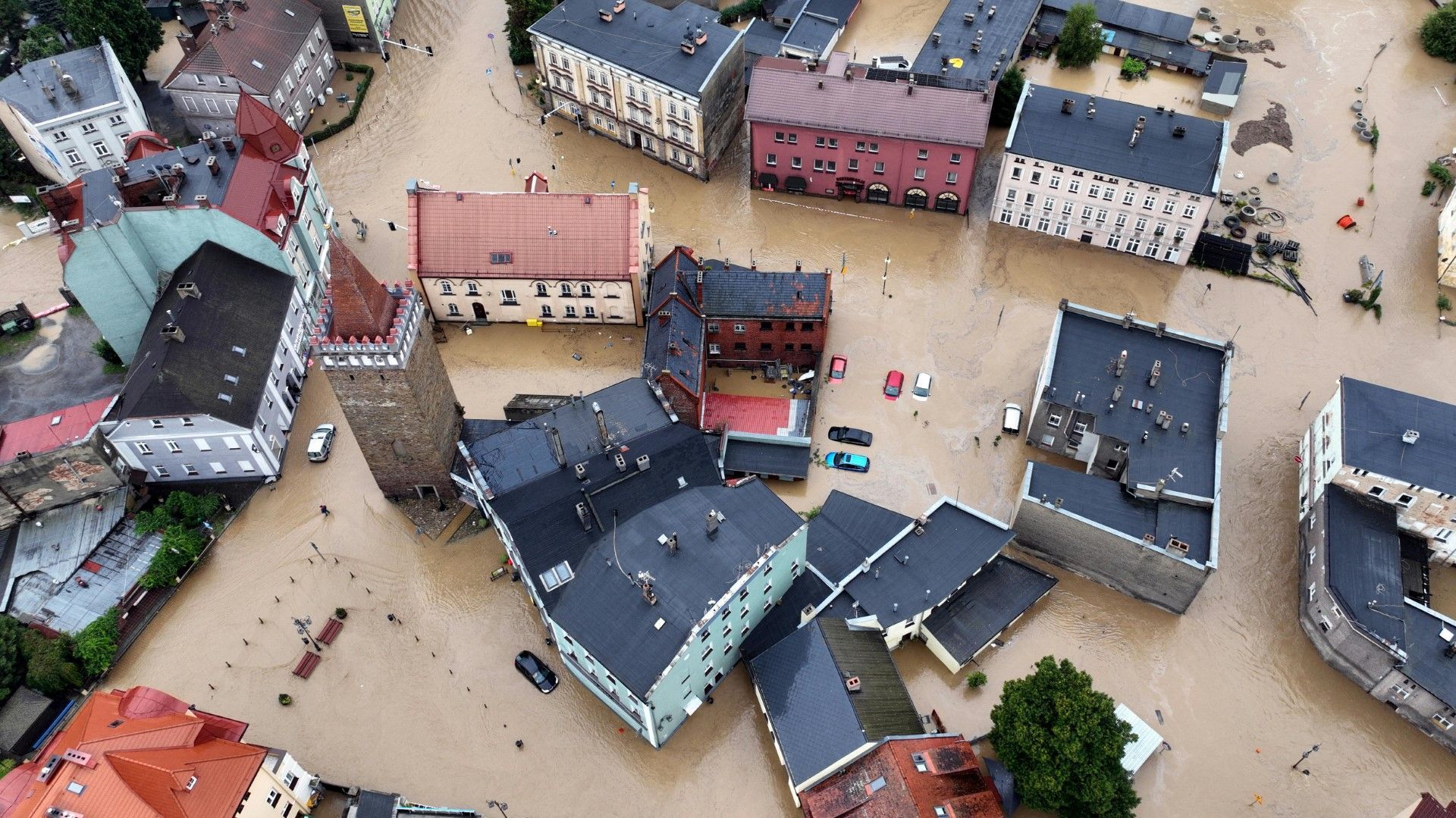 Luftbilder zeigen Ausmaß des Hochwassers in Polen