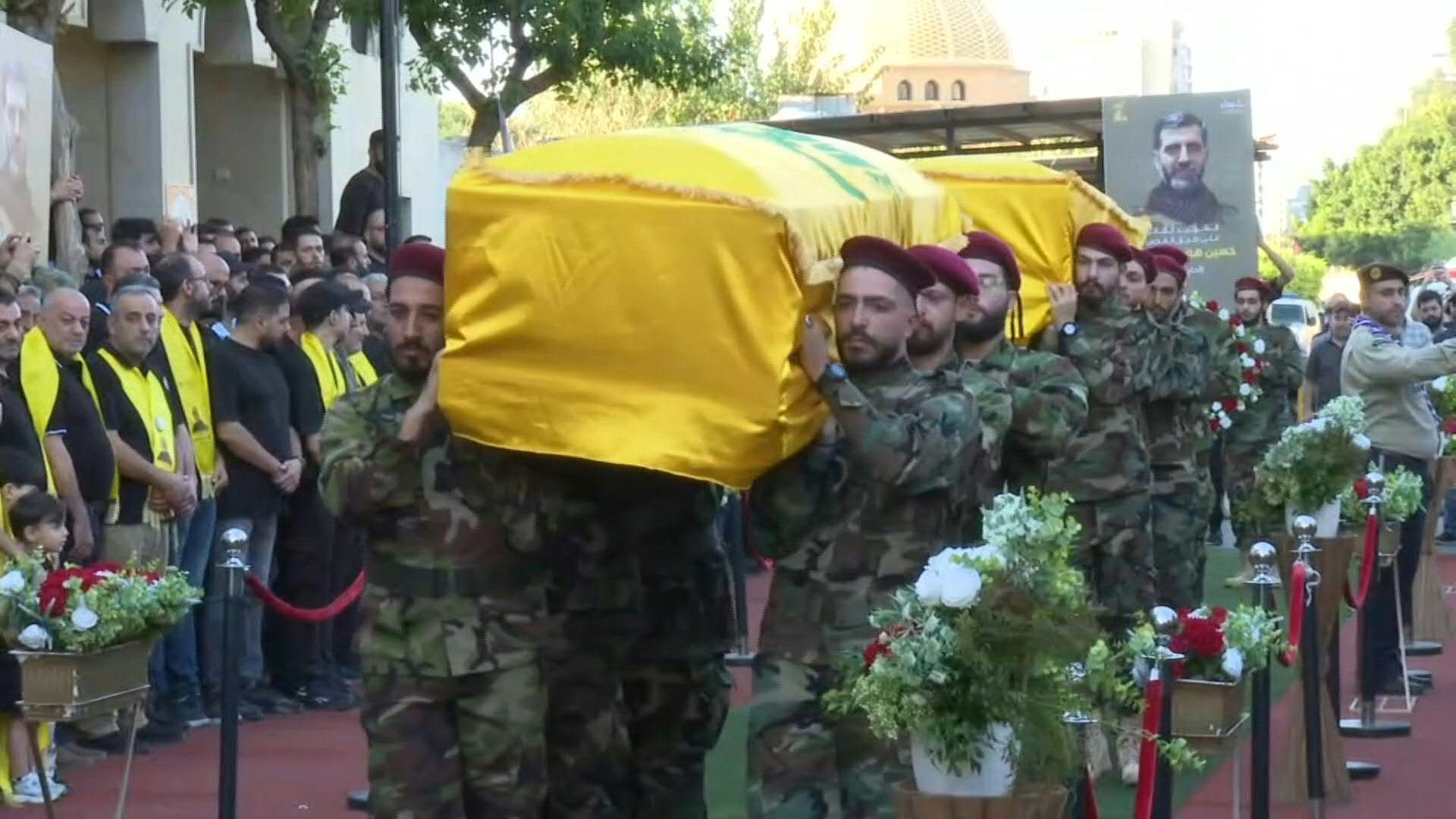 Funeral of Hezbollah rocket forces commander Ibrahim Kobeissi