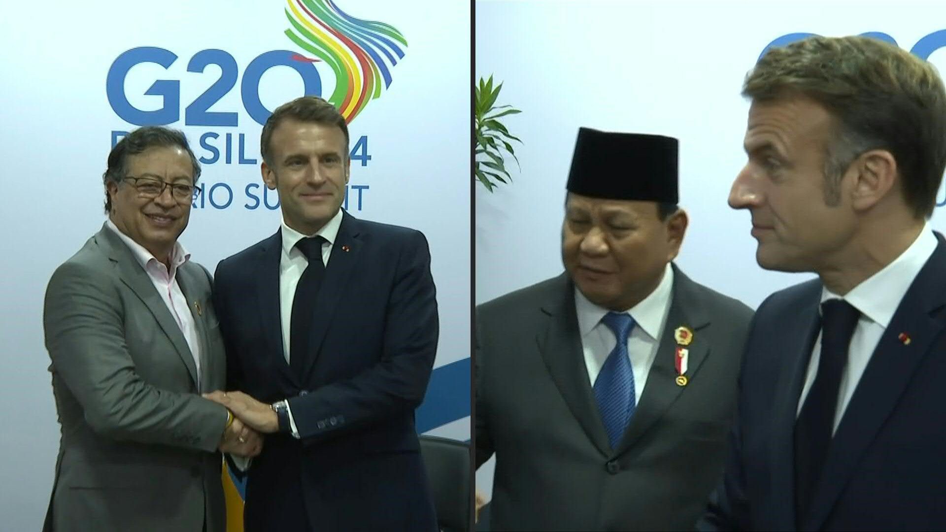 France's Macron holds bilateral meetings with Colombia, Indonesia, South Africa