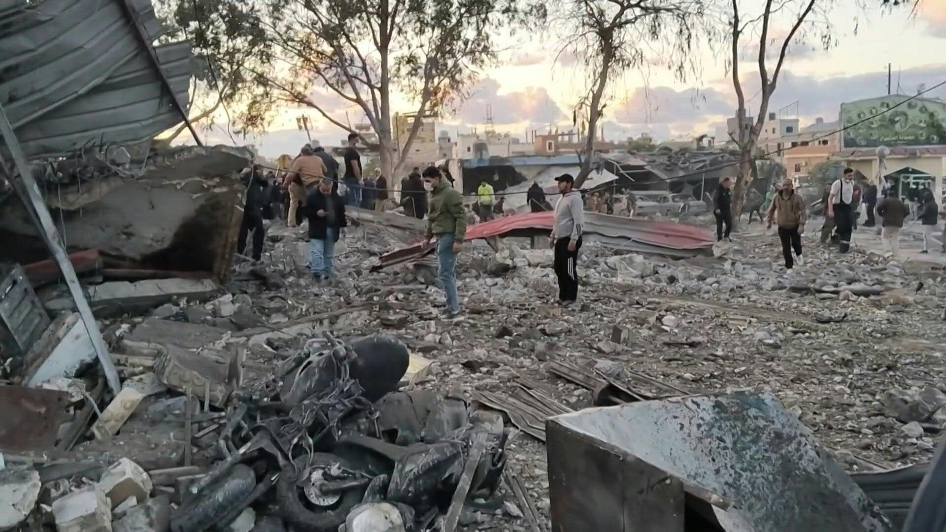 Aftermath of Israeli strike near the southern Lebanese city of Tyre