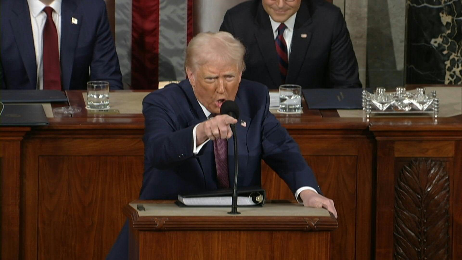 'Our country will be woke no longer', Trump tells Congress