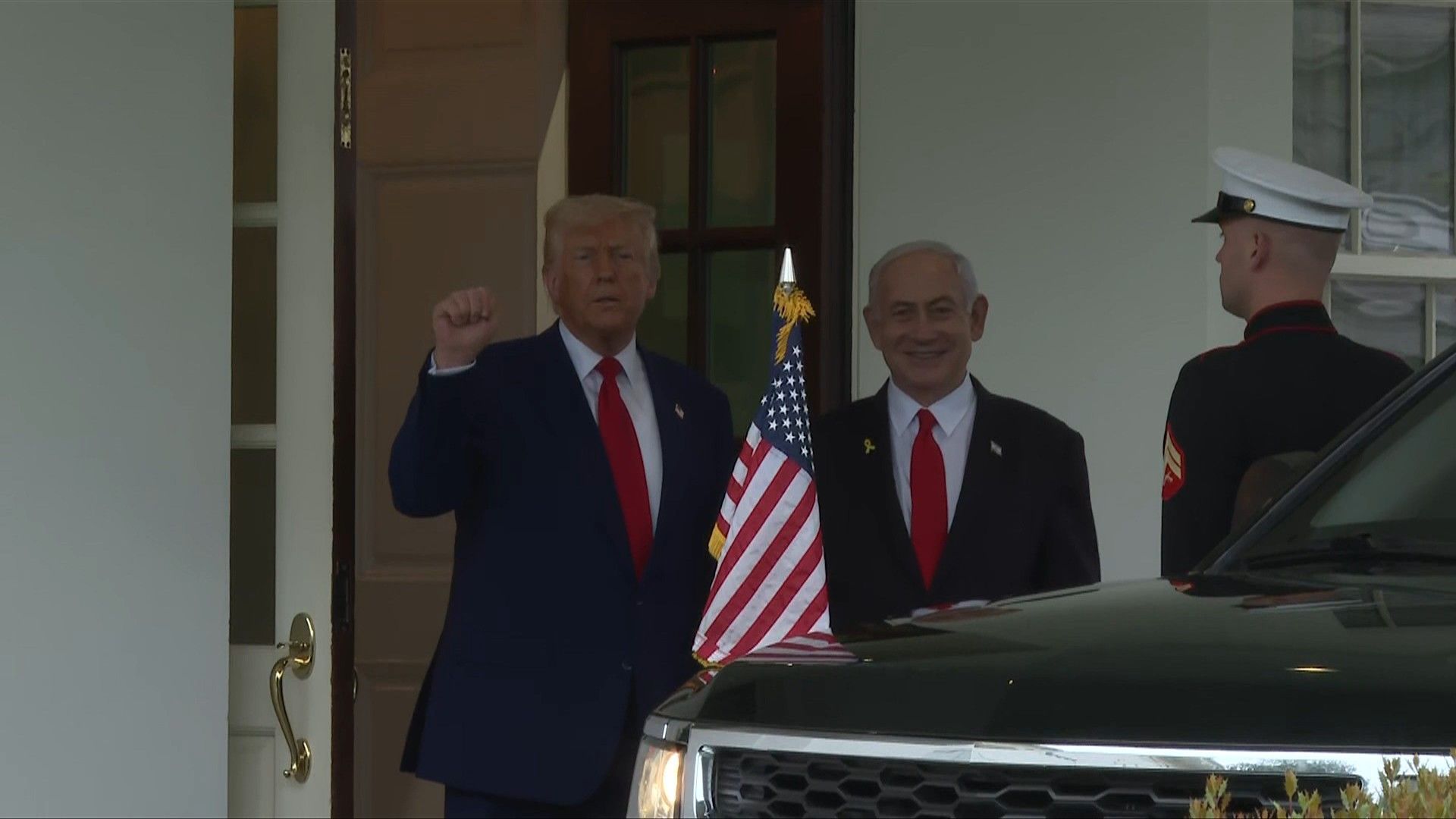 Video: Netanyahu departs White House after meeting with Trump