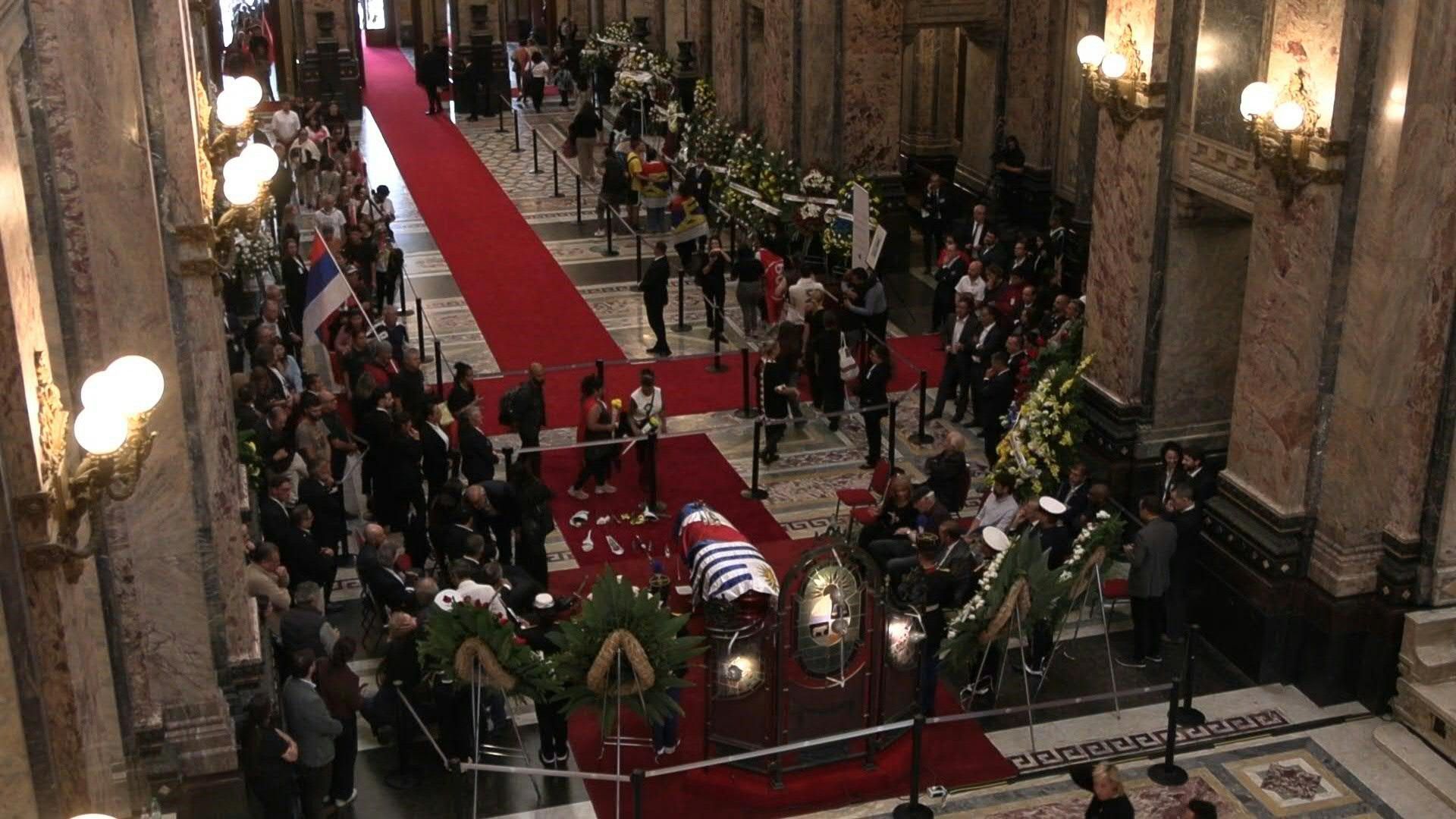 People attend wake for former leader Mujica inside Legislative Palace