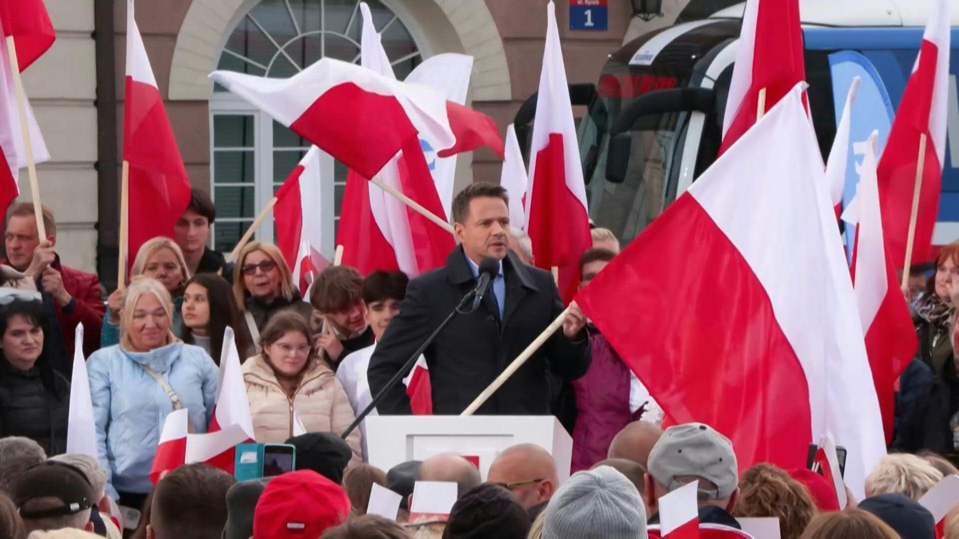 Video: Pro-EU Warsaw mayor Rafal Trzaskowski holds rally ahead of Poland's presidential elections