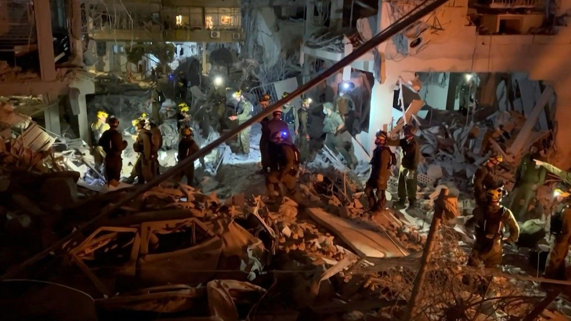 Video: Rubble at site of Iranian strike near Tel Aviv