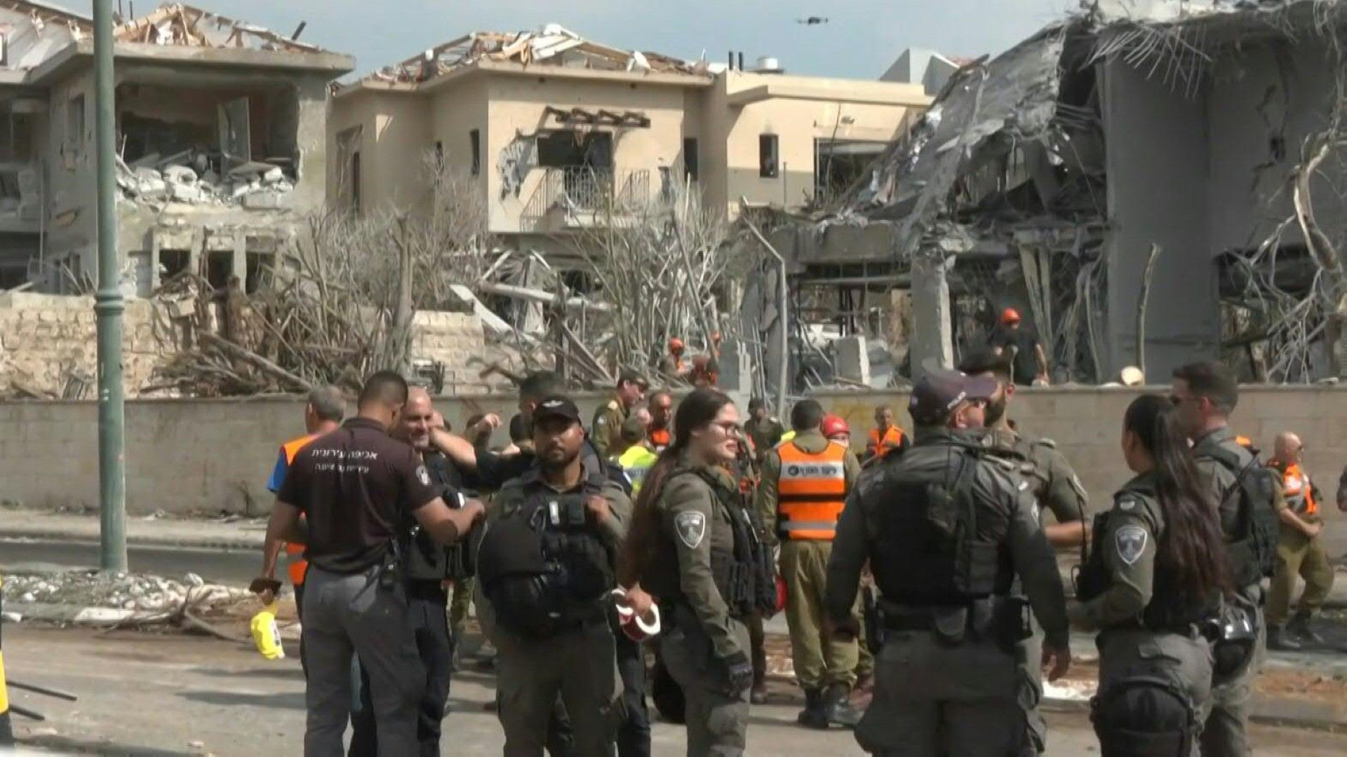 First responders assess damage in central Israel after new Iran missile attack