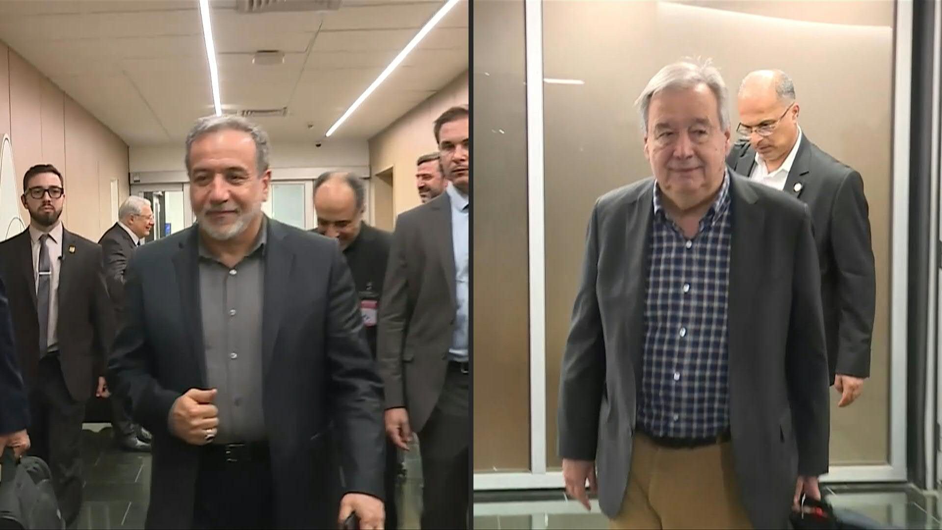 Iranian Foreign Minister and UN chief arrive in Rio for BRICS summit