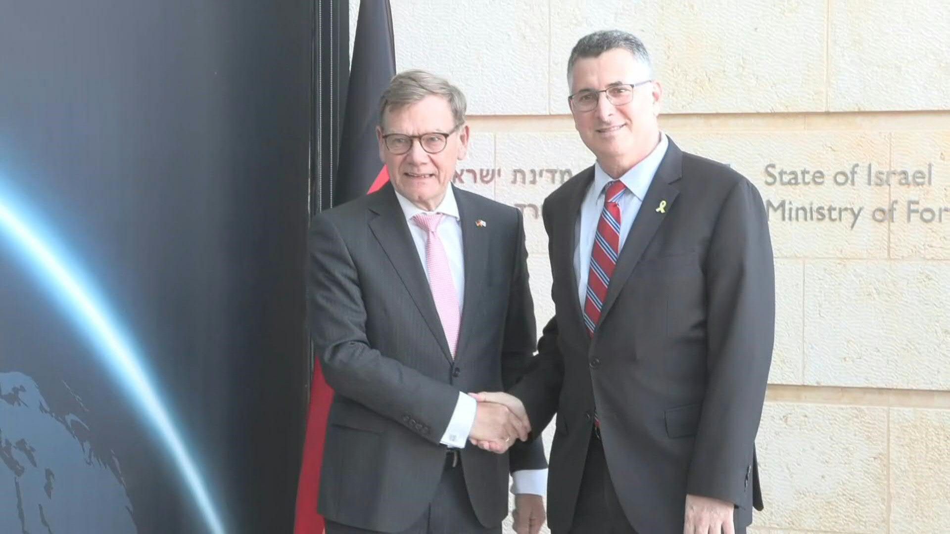 Israeli Foreign Minister Saar welcomes German counterpart Wadephul in Jerusalem