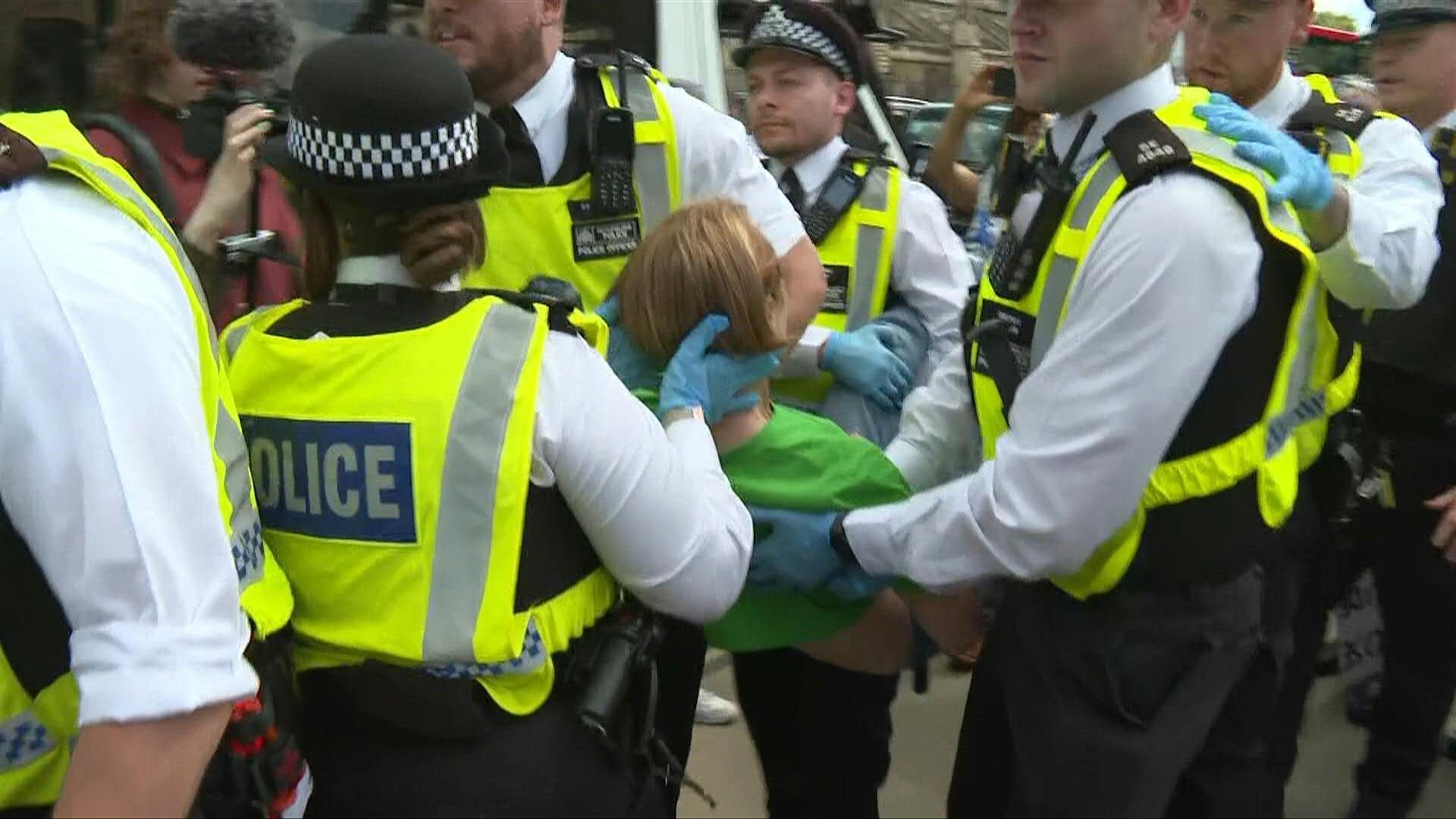 Police arrest demonstrators supporting Palestine Action in London