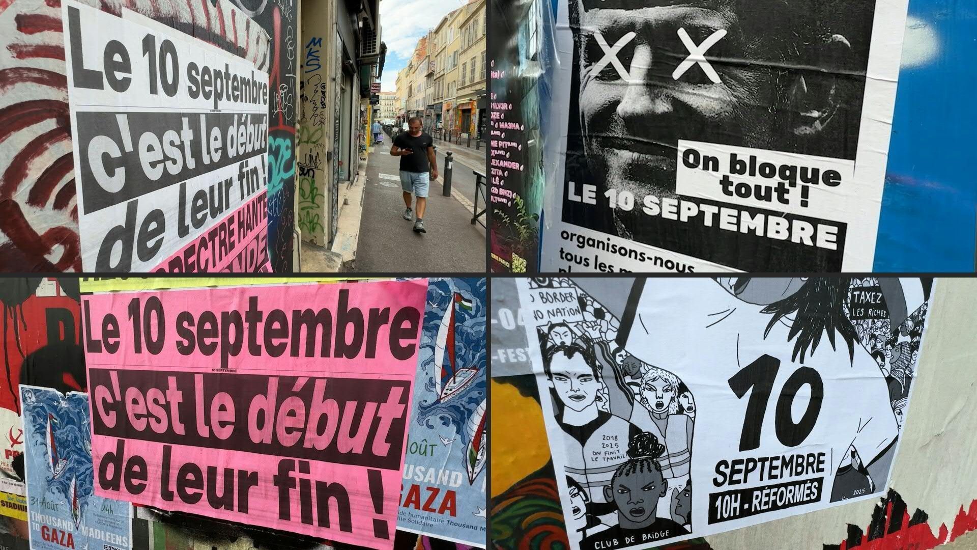 Marseille prepares for nationwide strike with protest posters