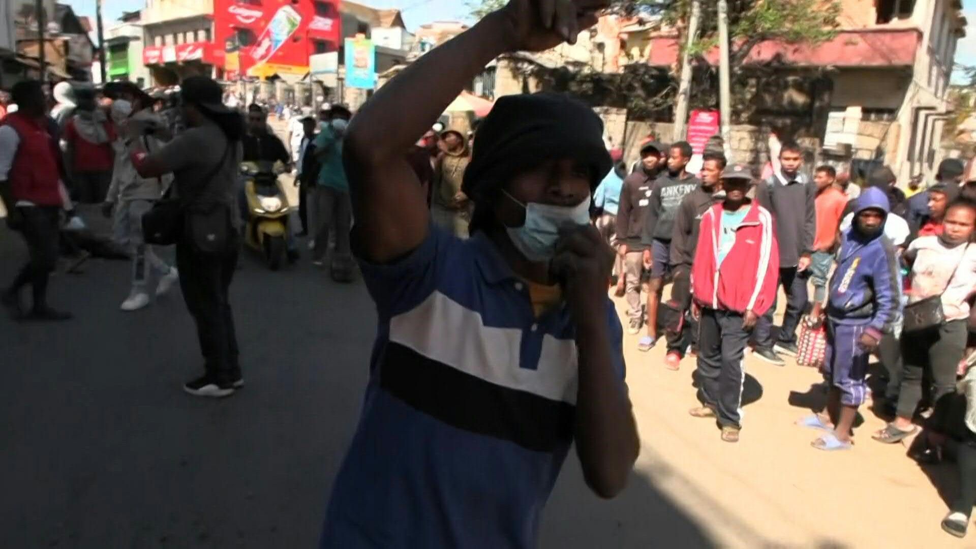 Riot police fire tear gas as protesters take to Madagascar's capital