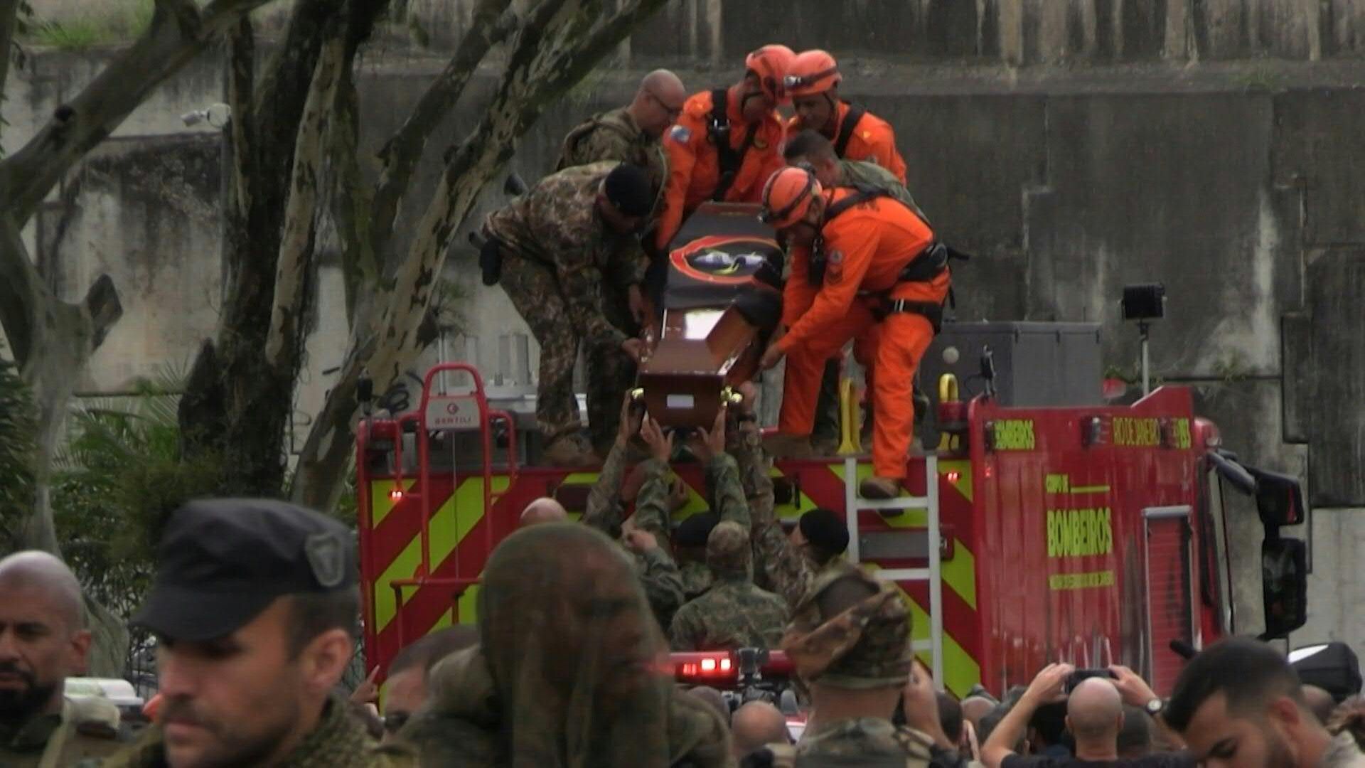 Video: Relatives, friends, security forces attend funeral of sergeant killed during police raid