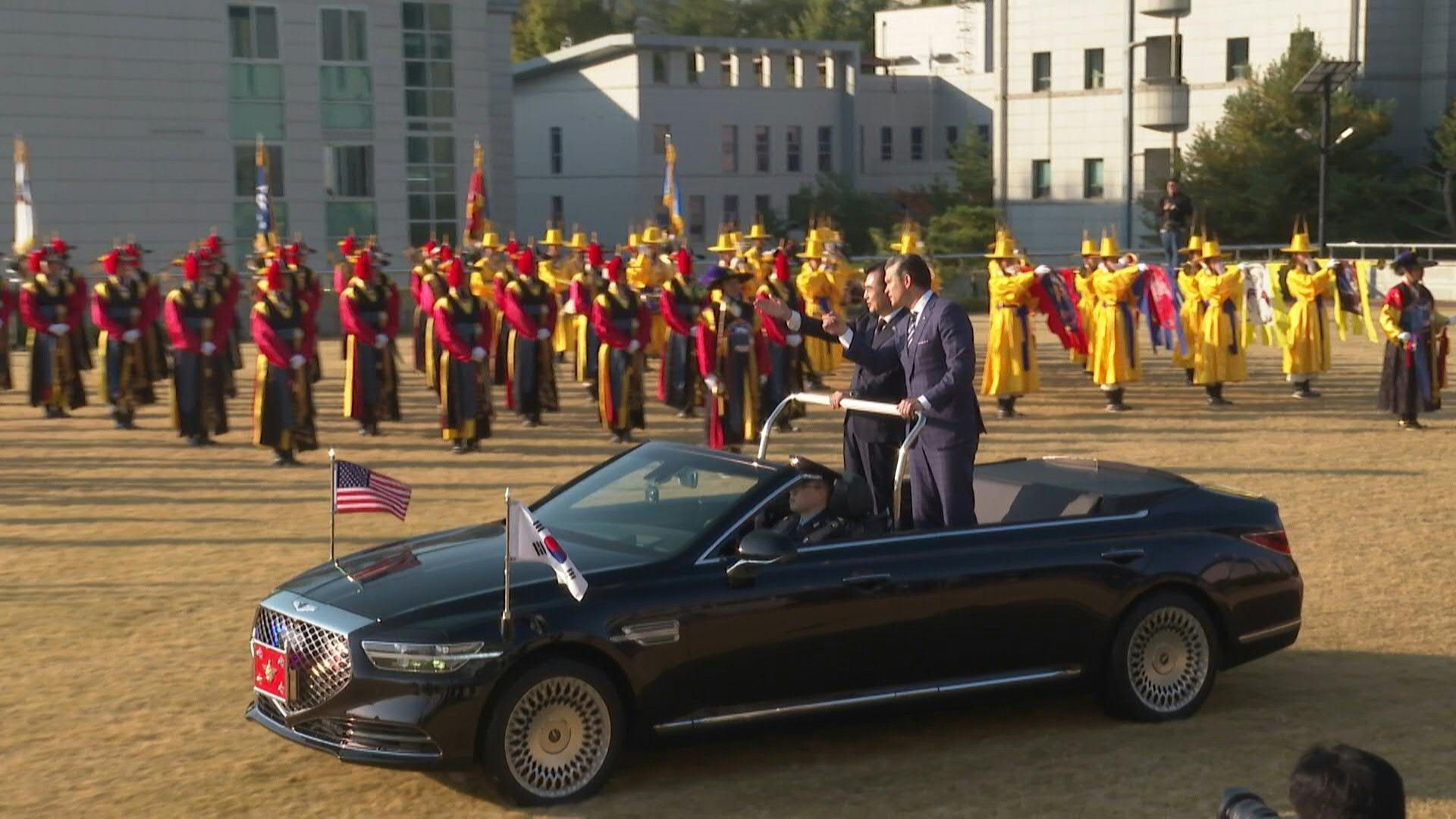 South Korea holds welcome ceremony for Pentagon chief Pete Hegseth