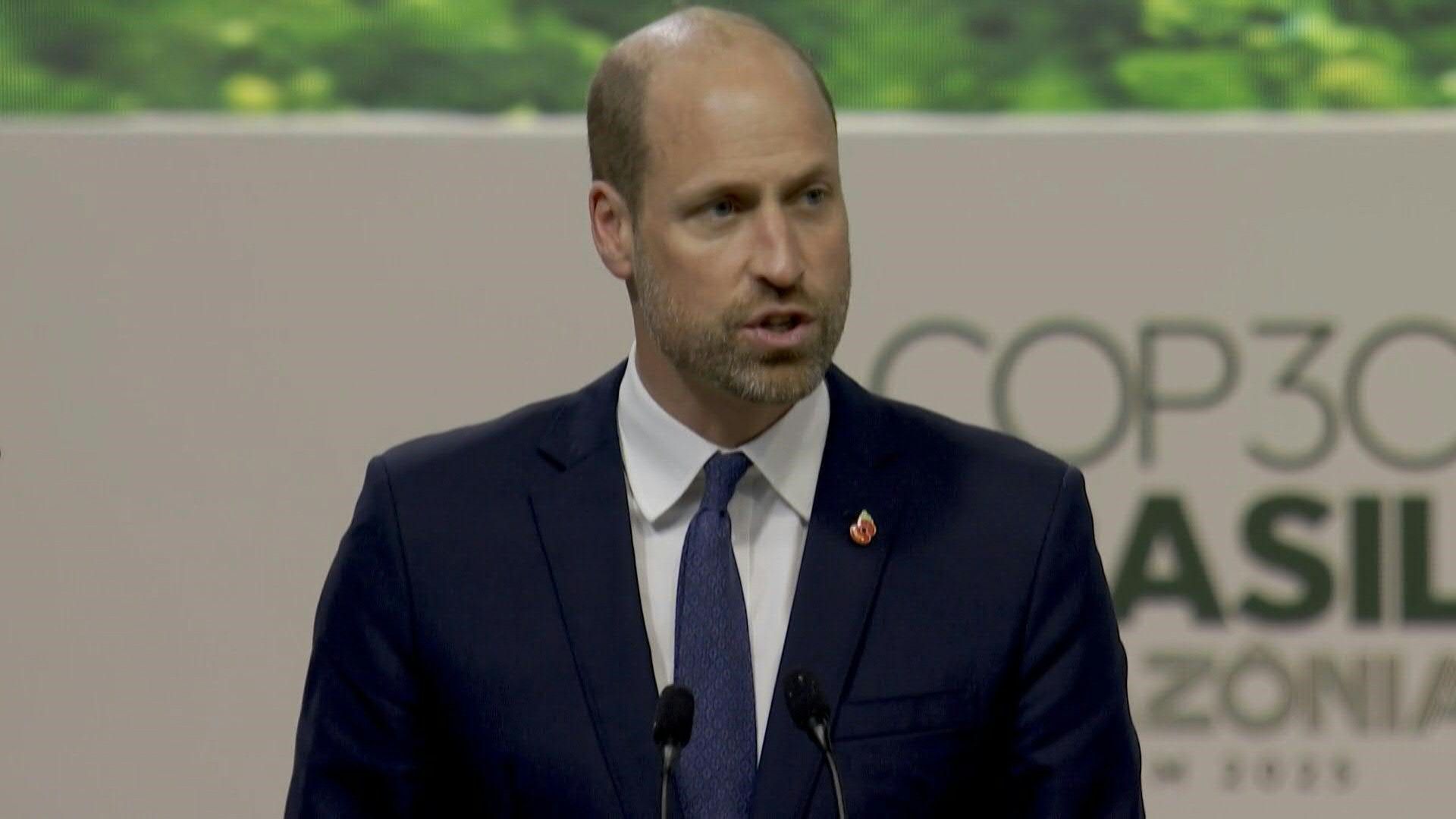 Humanity at 'pivotal moment', Britain's Prince William tells COP in Brazil