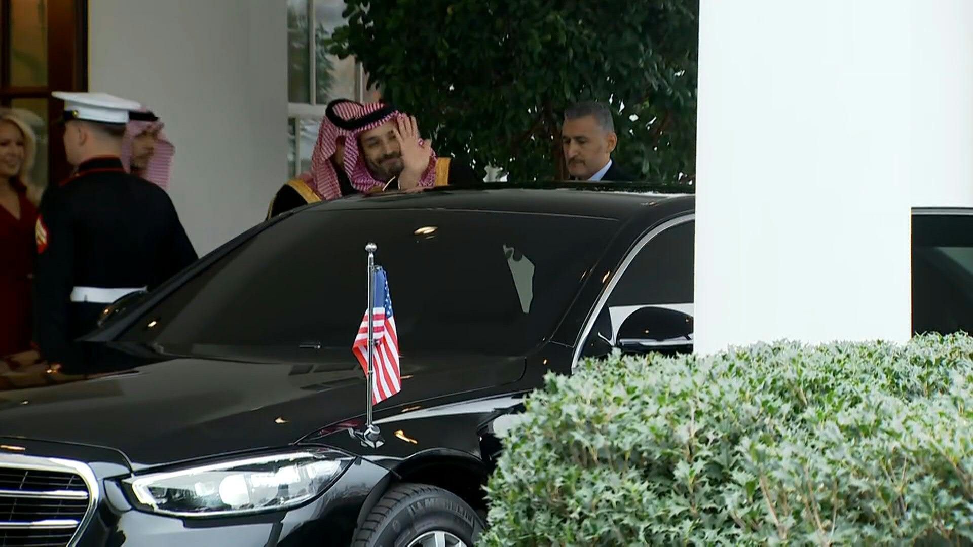 Saudi Crown Prince Mohammed bin Salman leaves White House after Trump meeting