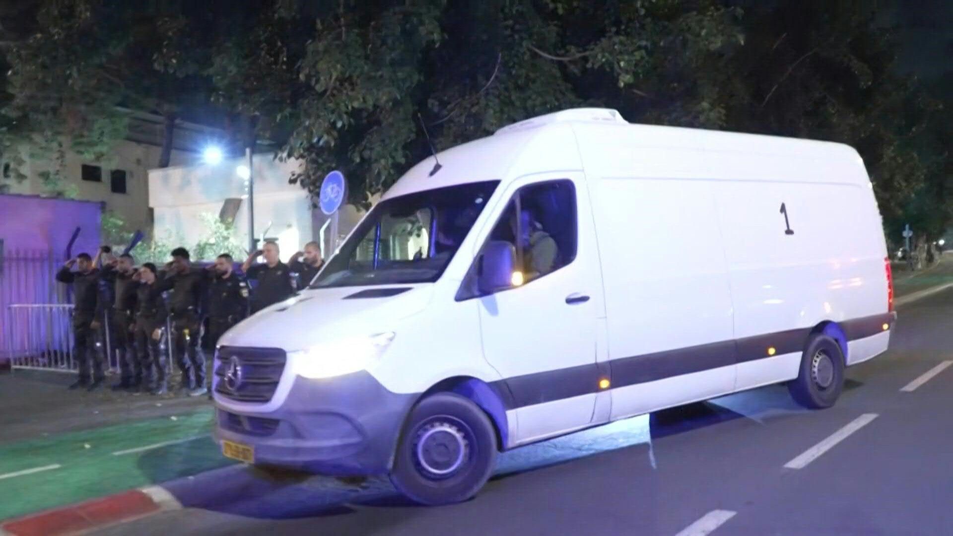 Convoy carrying remains from Gaza arrives at Tel Aviv forensic lab for identification