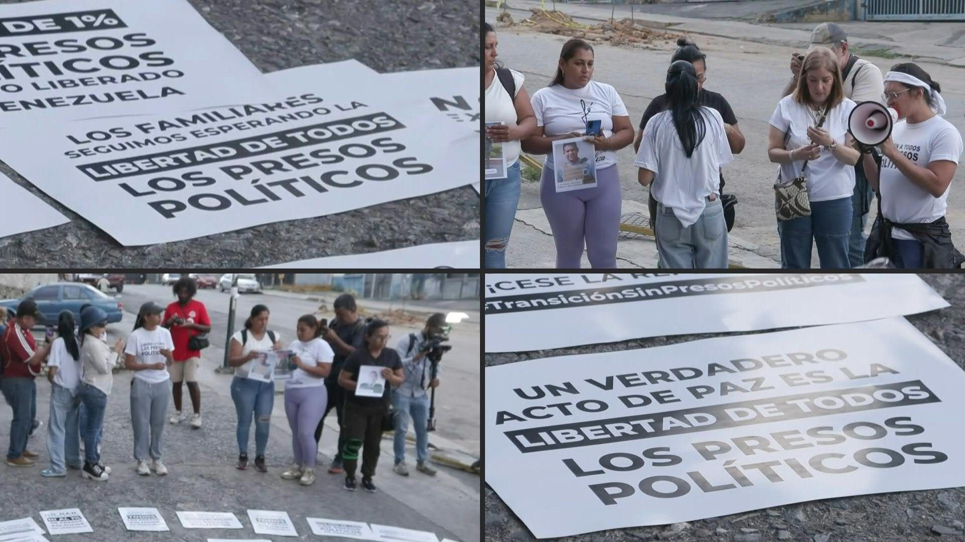 Relatives-protest-and-pray-for-the-release-of-prisoners-in-Venezuela