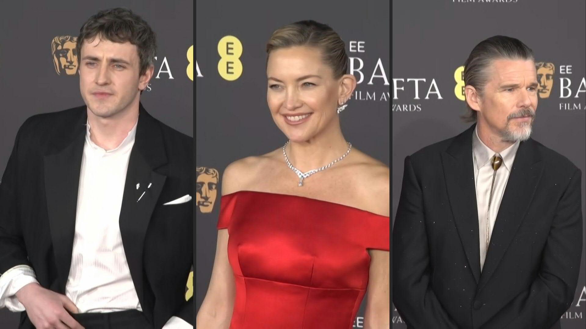 Video: Paul Mescal, Kate Hudson and Ethan Hawke on the red carpet for the BAFTAs