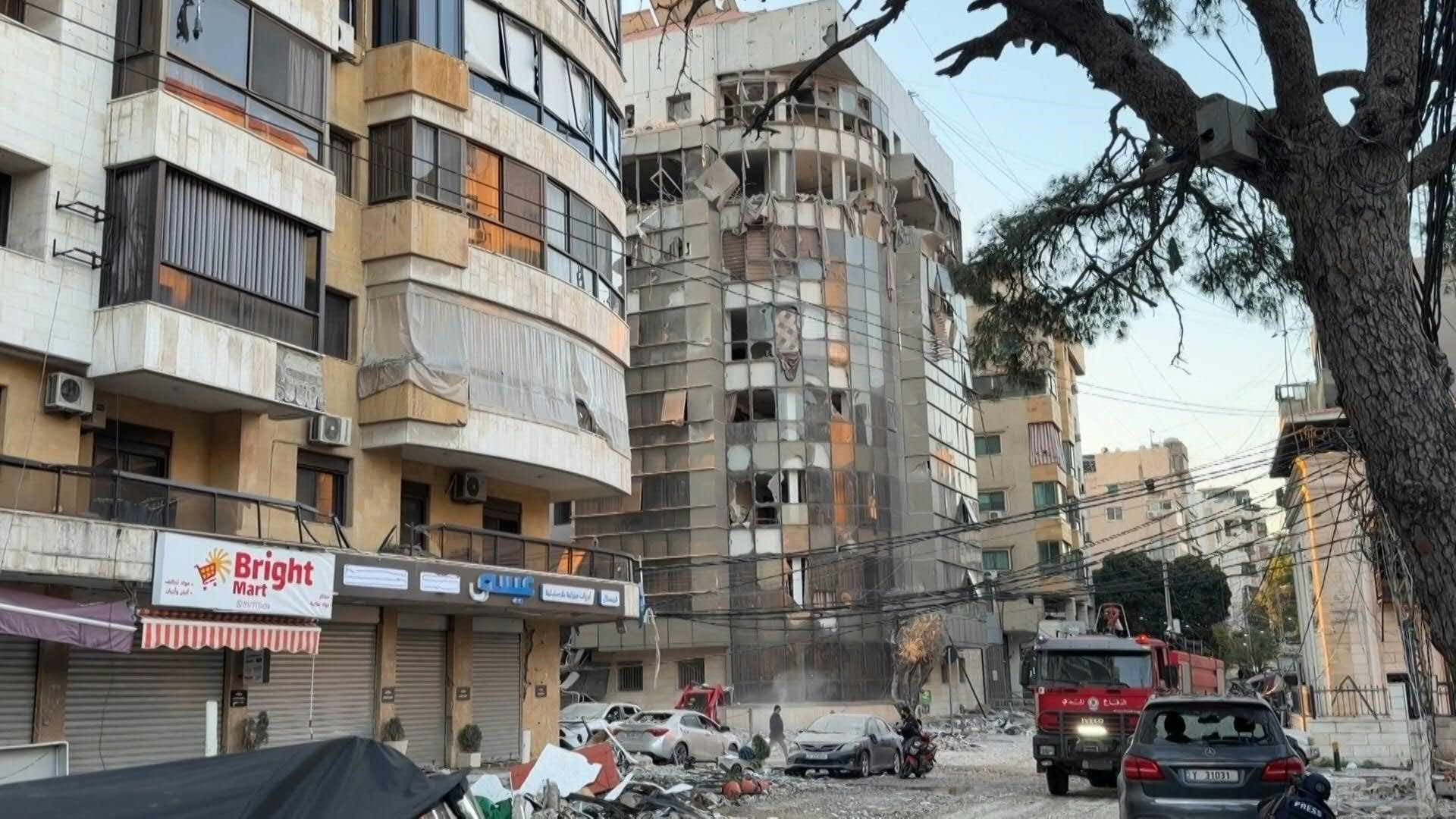 Video: Aftermath following overnight Israeli strikes on south Beirut