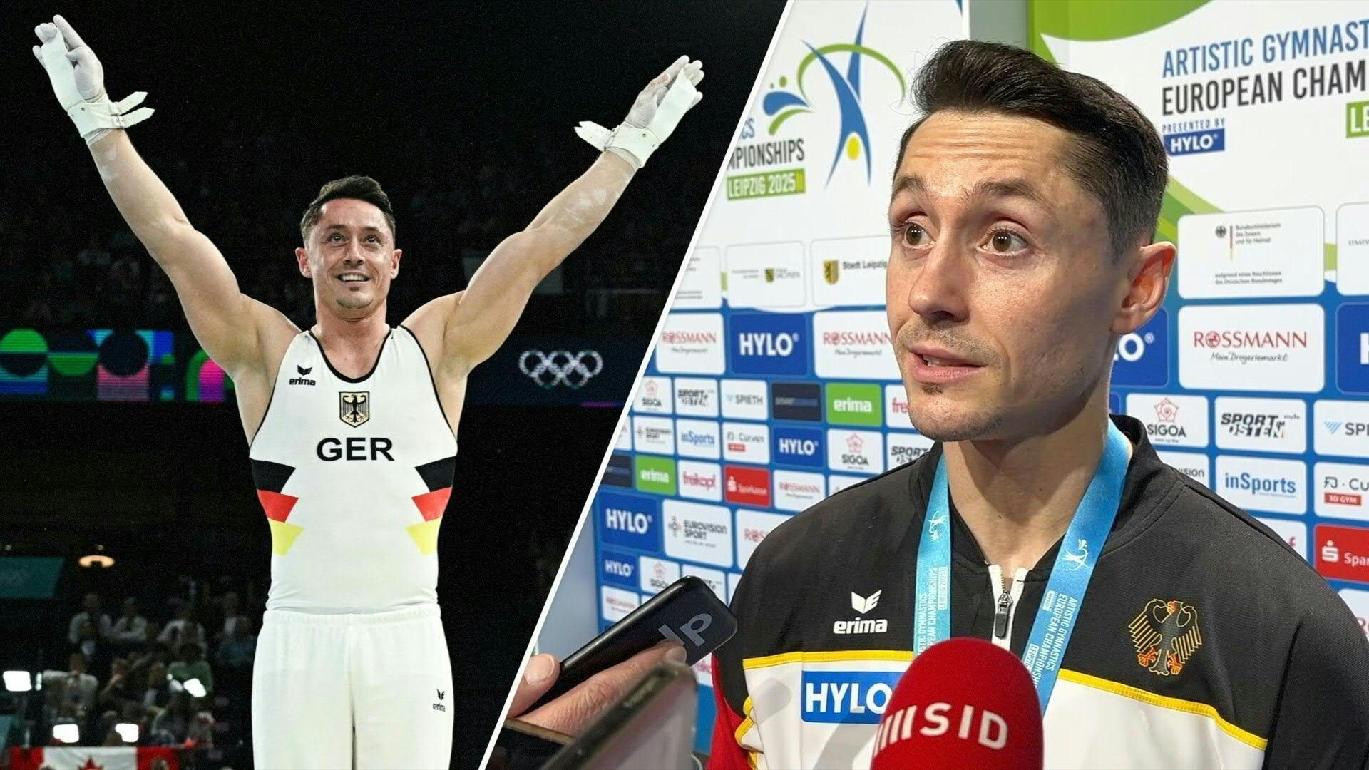 Video: "Besser geht es nicht": Turner Toba holt zum Karriereende EM-Silber am Reck