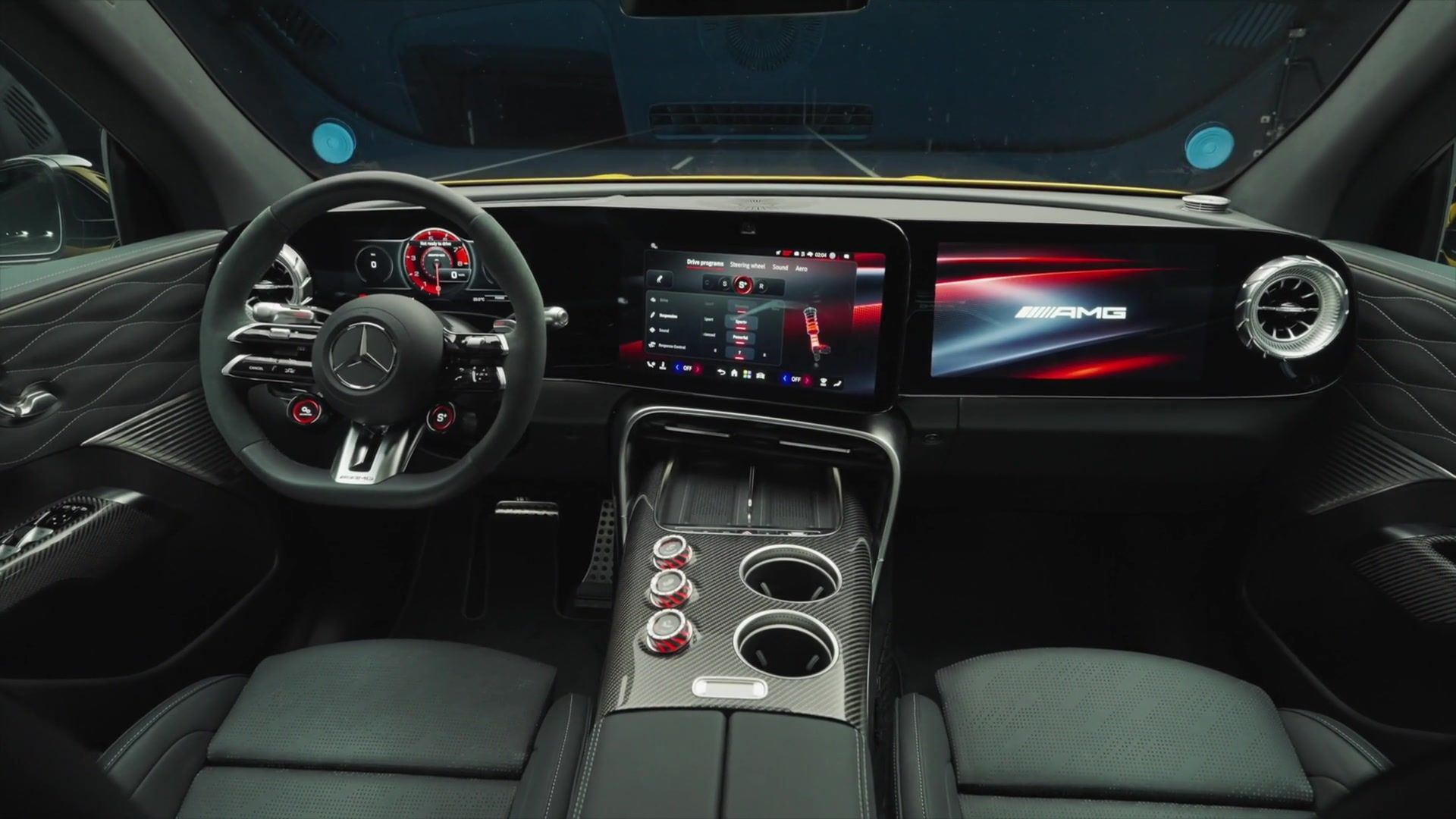 Mercedes-AMG GT 63 SUV Interior Design in Solarbeam yellow