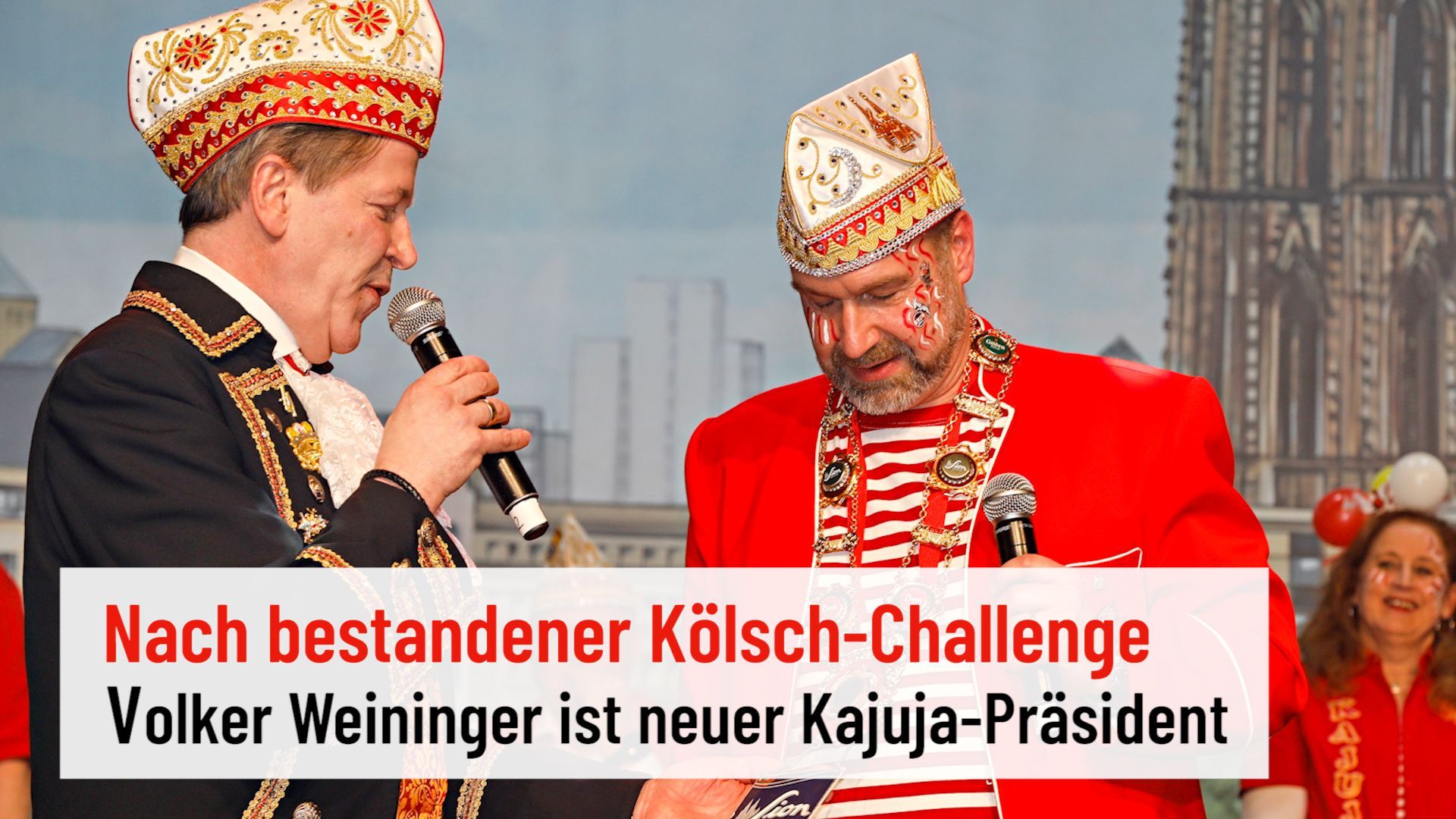 Jecke action in Cologne Carnival: Kölsch challenge for Volker Weininger