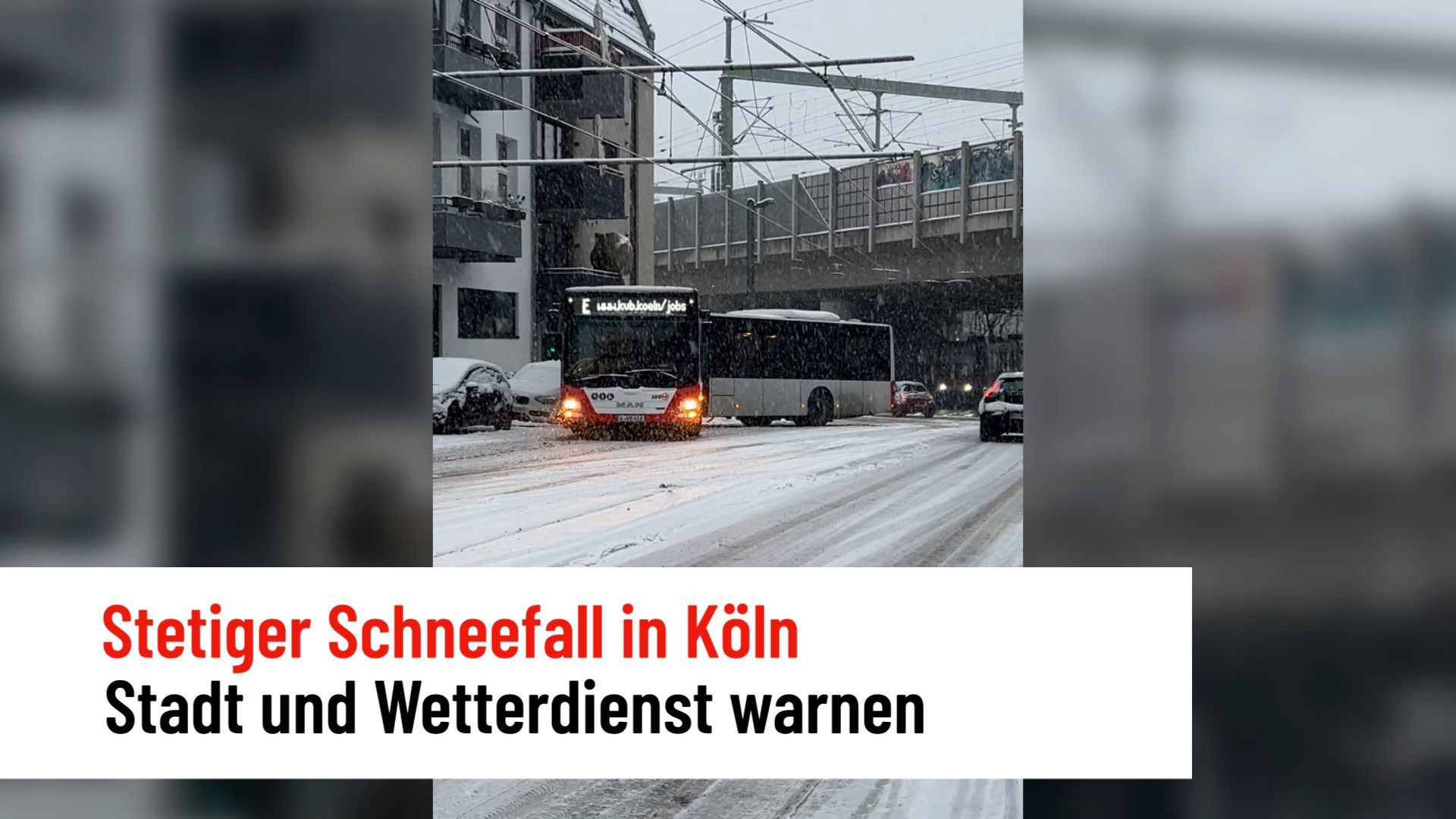 Anhaltender Schneefall in Köln: Wetterdienst und Stadt warnen