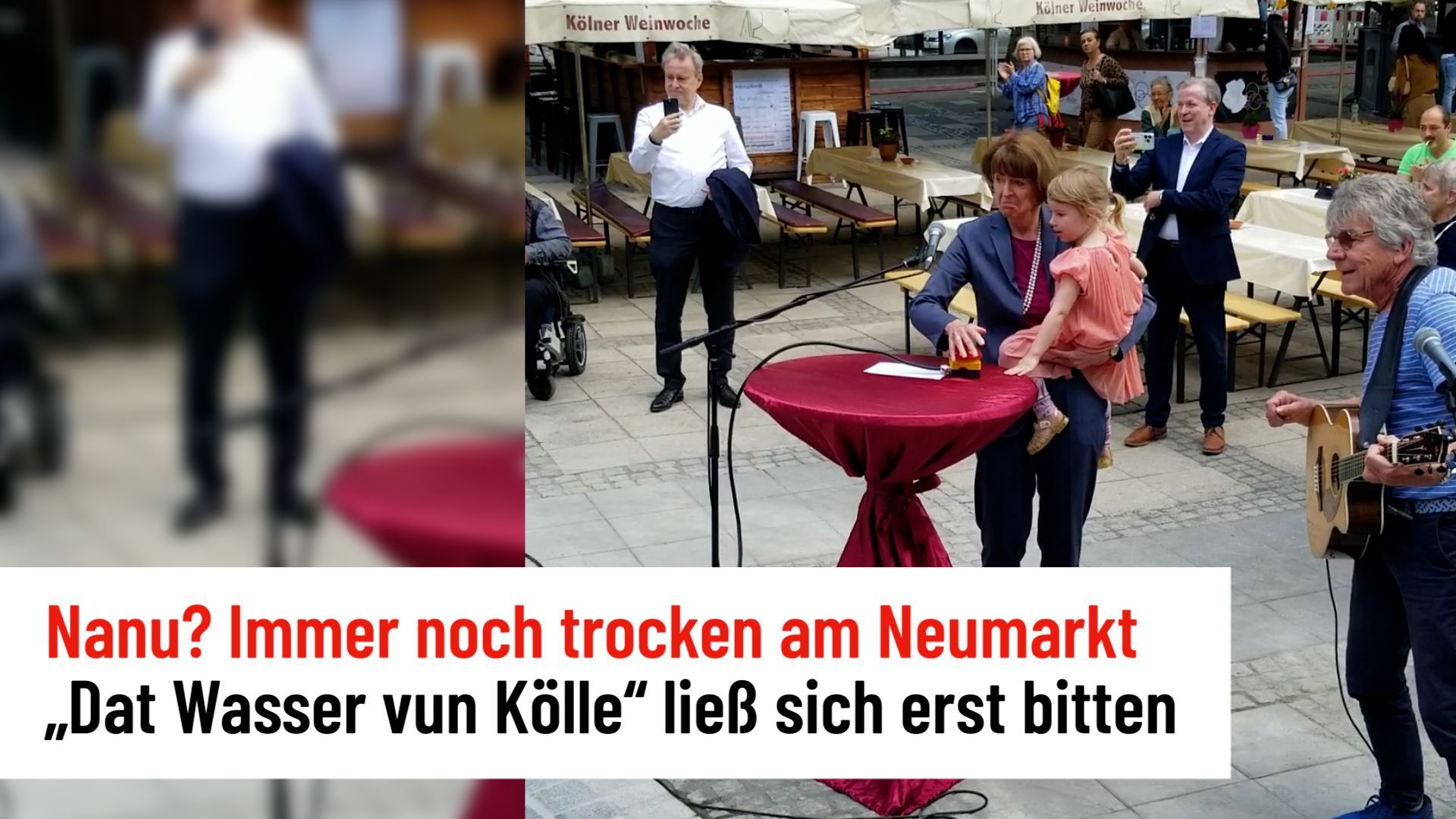 Nach kleinen Startschwierigkeiten: Brunnen am Kölner Neumarkt sprudelt wieder