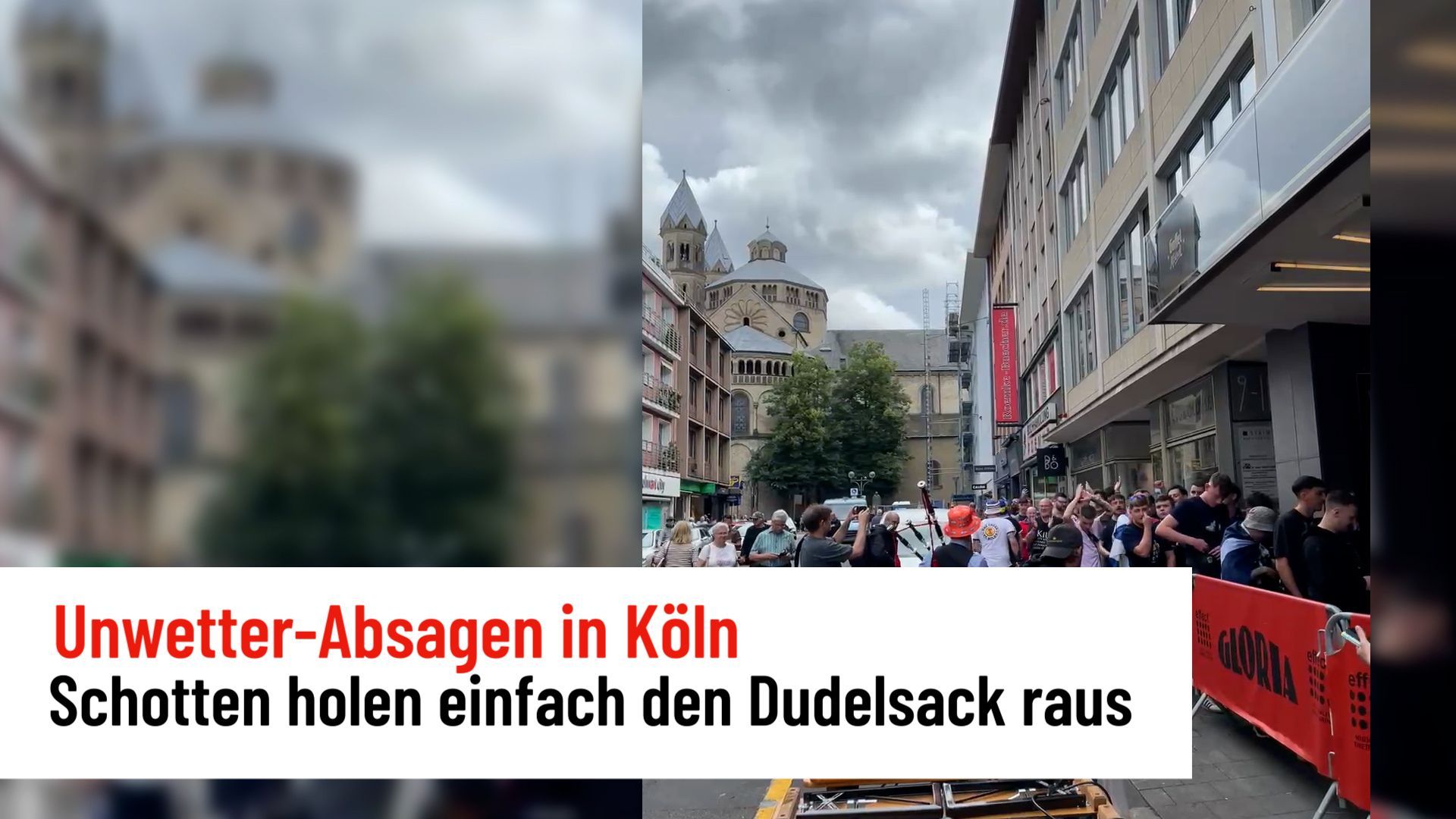 Unwetterwarnung legt EM-Events in Köln lahm - aber die Schotten nicht