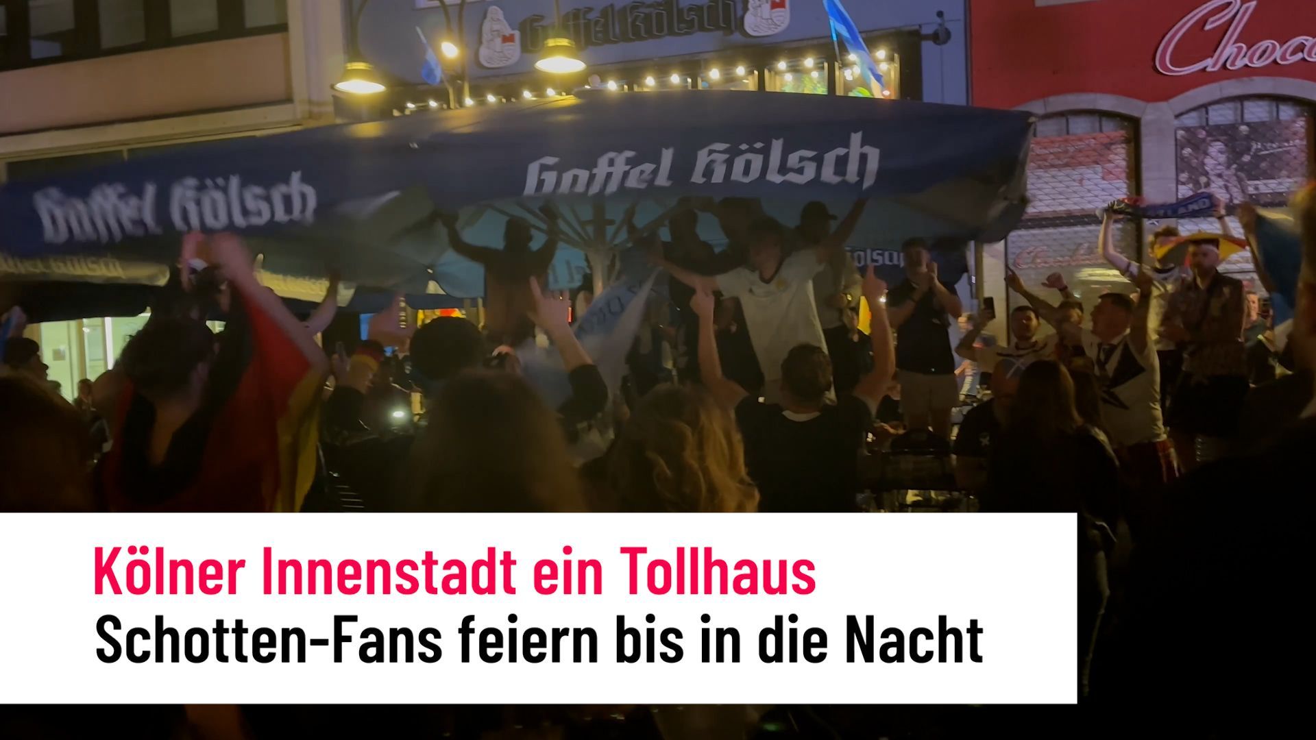Schottland-Fans machen in Köln die Nacht zum Tag