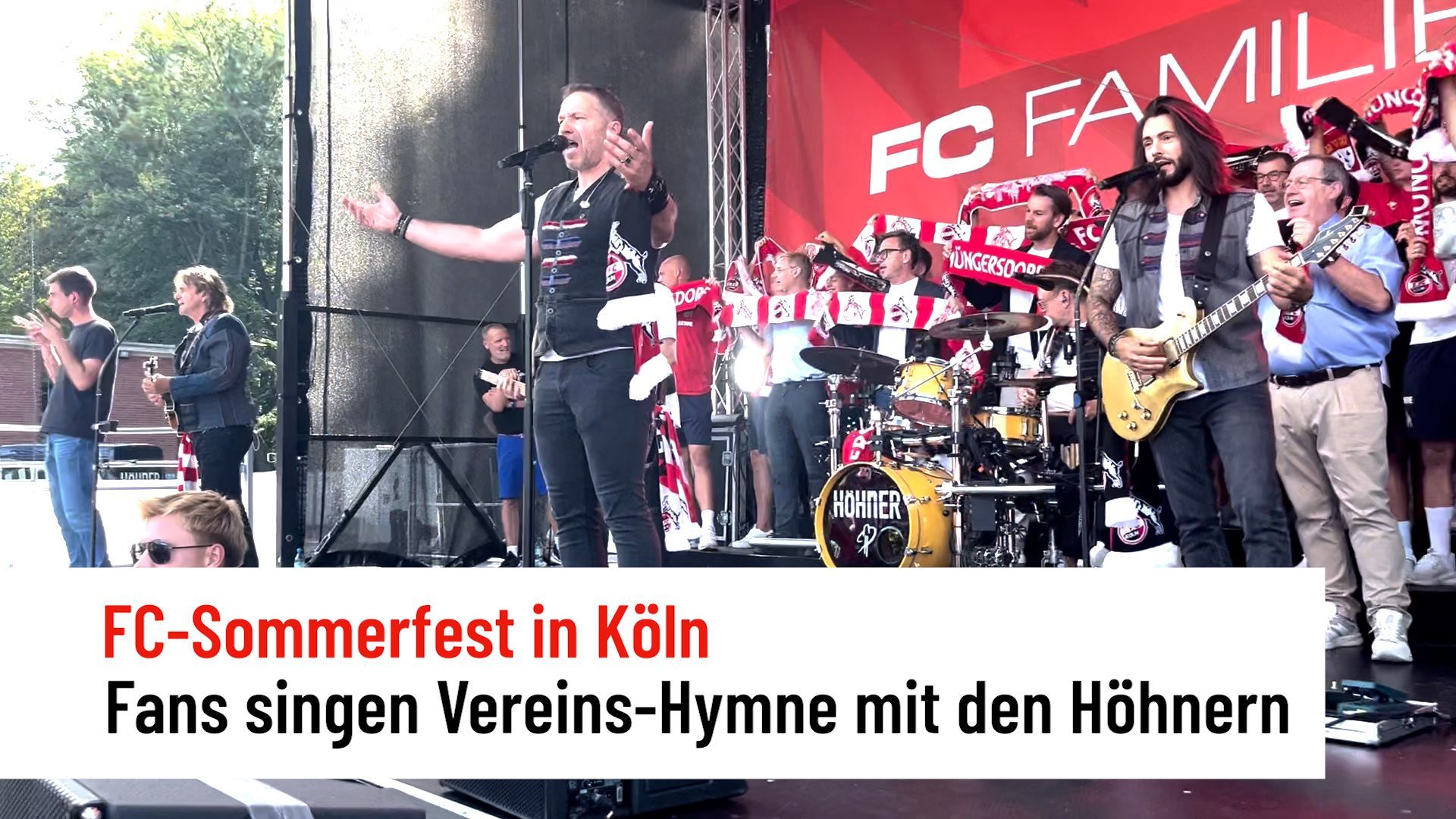 FC-Sommerfest in Köln: Fans singen Vereins-Hymne mit den Höhnern