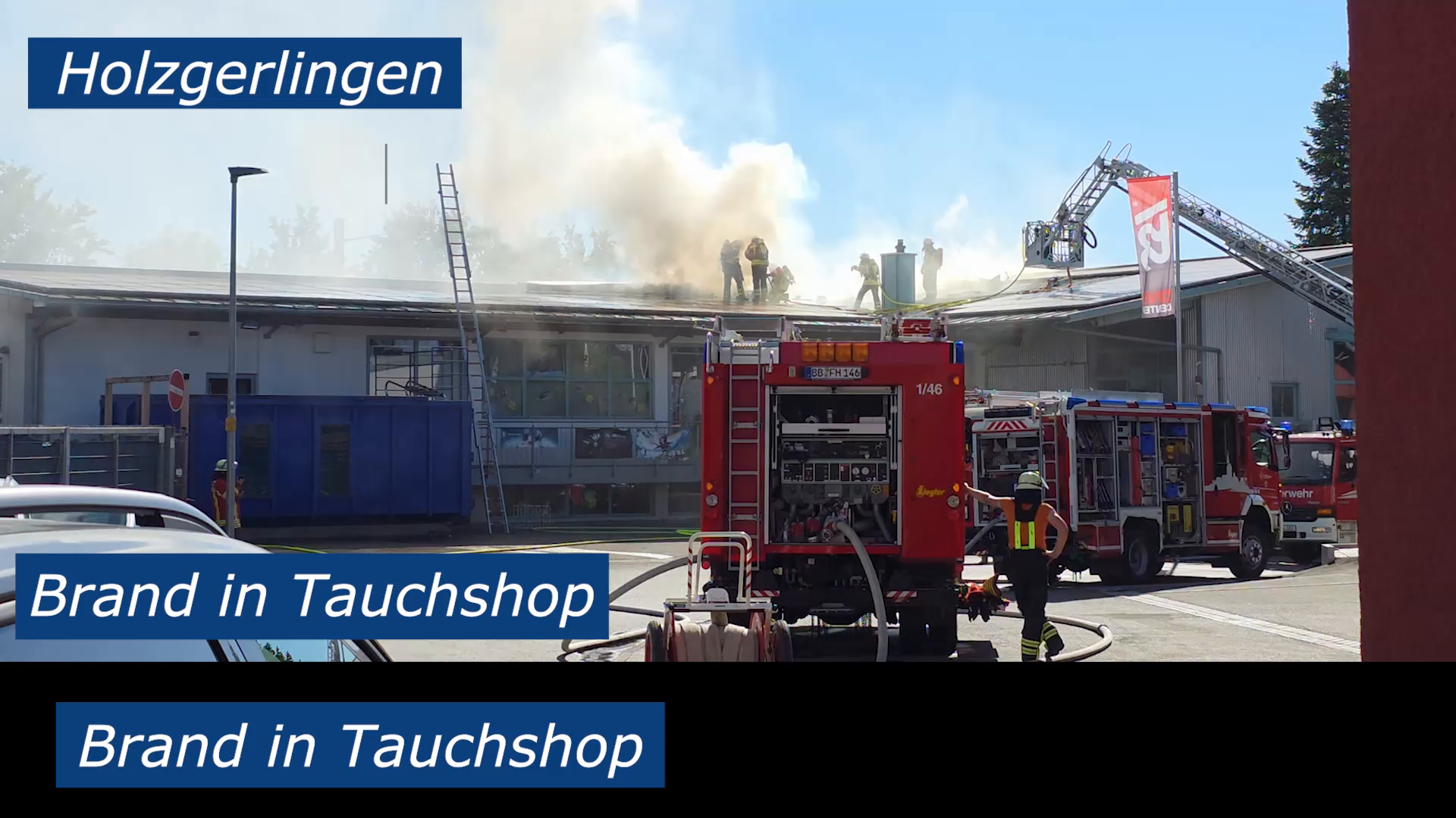 Video: Holzgerlingen: Eine schwerverletzte und zwei leichtverletzte Personen sowie rund 740.000 Euro Sachschaden nach Brand in Firmengebäude