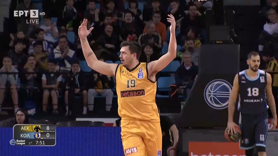 Το εξαιρετικό ξεκίνημα της ΑΕΚ κόντρα στον Κολοσσό (VIDEO)