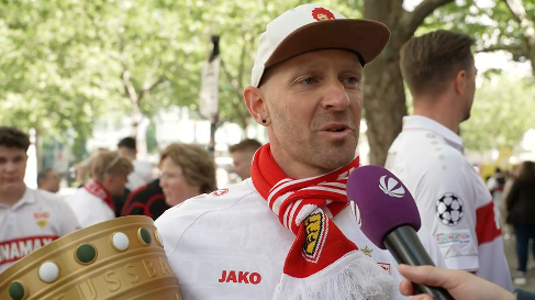 DFB-Pokal-Finale: Vier Tage gebastelt! VfB-Fan präsentiert Pokal
