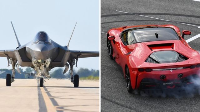 Video: Italienische Marine lässt F-35 gegen Ferrari antreten