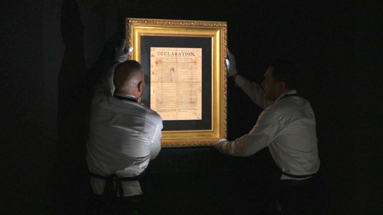 Seltener Druck der Unabhängigkeitserklärung kommt bei Sotheby's unter den Hammer