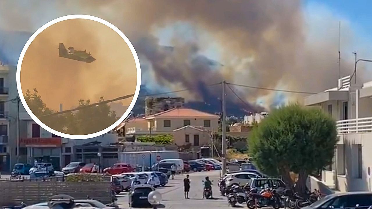 Urlaubsinsel wegen Flammen teilevakuiert: Waldbrand wütet auf Chios
