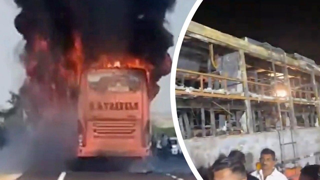 Feuerinferno in Nordindien: Mindestens 20 Tote bei Busbrand