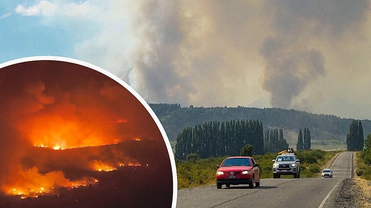 Video: Brandkatastrophe in Patagonien: Heftige Feuer brechen erneut aus