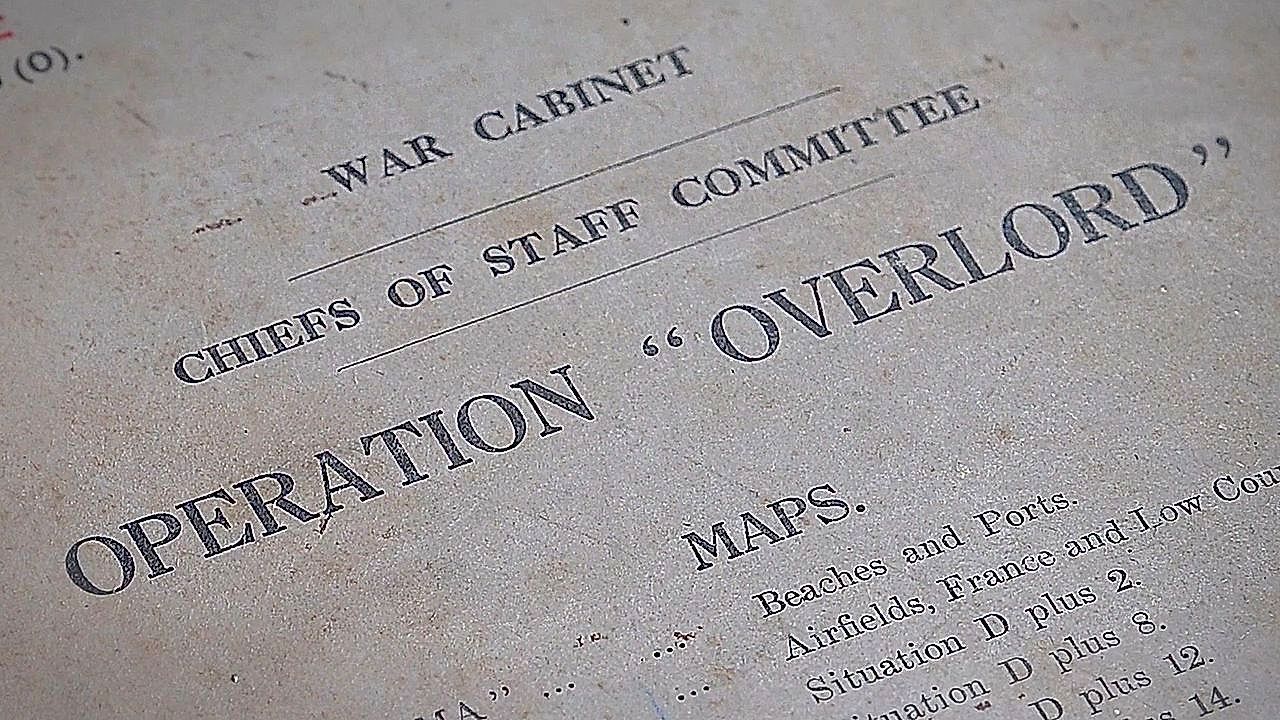 Video: Top-secret blueprint of the D-Day landings up for auction