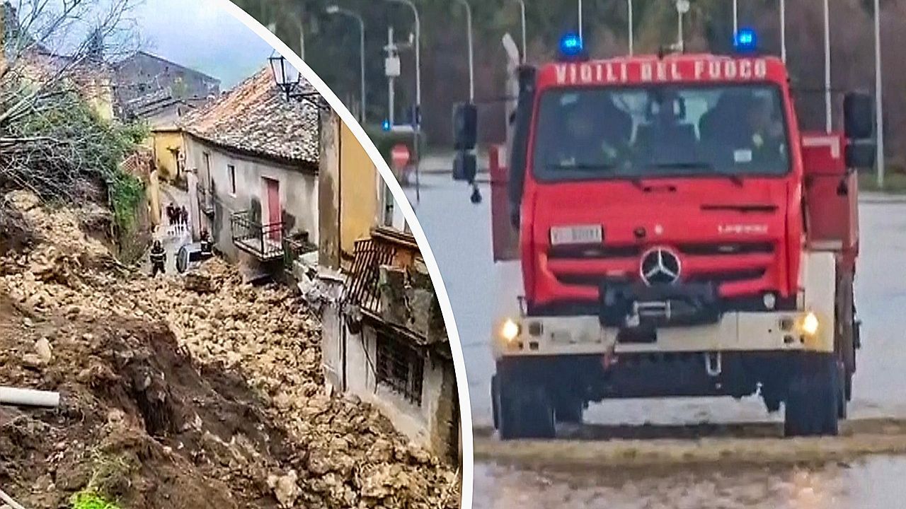 Video: Erdrutsche und Überschwemmungen: Schwere Unwetter suchen Süditalien heim