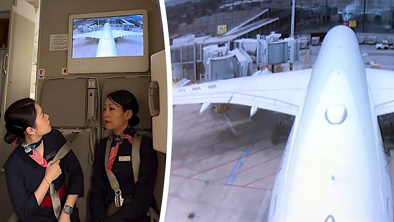 Video: Andocken geht schief: China-Eastern-Airbus knallt gegen Fluggastbrücke